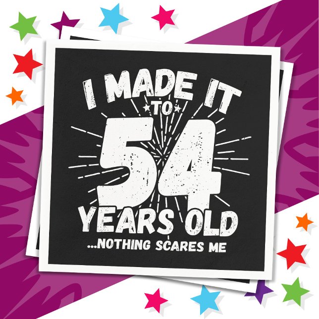 54 Year Old Sarcastic Meme Funny 54th Birthday Napkin (Creator Uploaded)