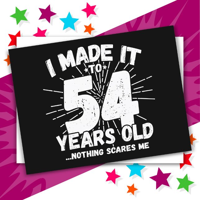 54 Year Old Sarcastic Meme Funny 54th Birthday Postcard (Creator Uploaded)