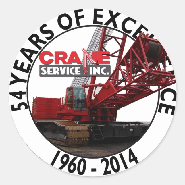 54 Years of Excellence Classic Round Sticker (Front)