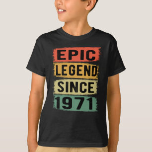 54 Years Old Bday 1971 Epic Legend 54th Birthday T-Shirt