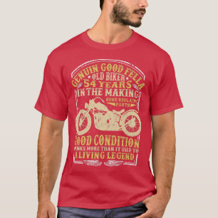 54 Years Old Biker Birthday Classic Vintage motorc T-Shirt