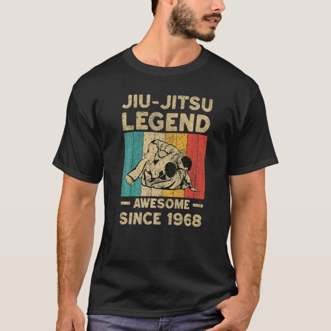 54 Years Old BJJ Jiu-Jitsu Legend Awesome Since 19 T-Shirt (Front)