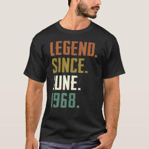 54 Years Old Legend Since June 1968 54th Birthday T-Shirt
