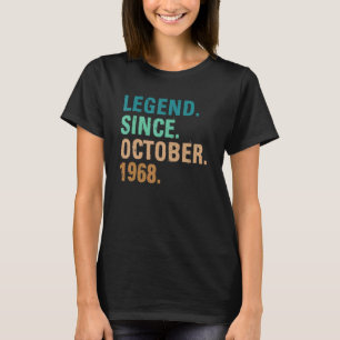 54 Years Old Legend Since October 1968 54th Birth T-Shirt