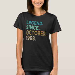 54 Years Old Legend Since October 1968 54th Birth T-Shirt