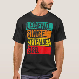 54 Years Old Legend Since September 1968 54th Bir T-Shirt