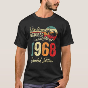 54 Yr Old Vintage October 1968 54th Birthday T-Shirt