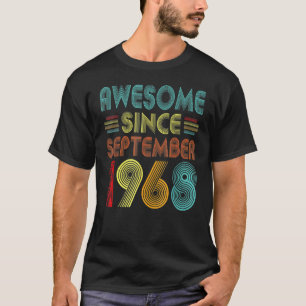 54th Birthday 54 Year Old Awesome Since September T-Shirt