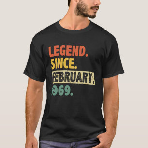 54th Birthday Awesome Since February 1969 54 Years T-Shirt