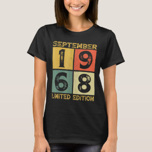 54th Birthday Decorations September 1968 54 Years T-Shirt