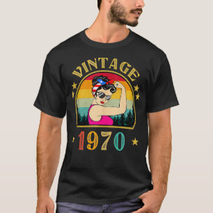 54th Birthday Gift 54 Years Old For Women Retro Vi T-Shirt