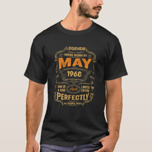 54Th Birthday Legends Were Born In May 1968 T-Shirt