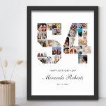 54th Birthday Number 54 Custom Photo Collage Poster<br><div class="desc">Celebrate 54th birthday with this personalised number 54 photo collage poster. This customisable gift is also perfect for wedding anniversary. It's a great way to display precious memories from your wedding and married life. The poster features a collage of photos capturing those special moments, and it can be customised with...</div>
