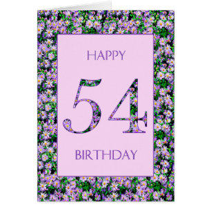 54th Birthday Purple Daisies
