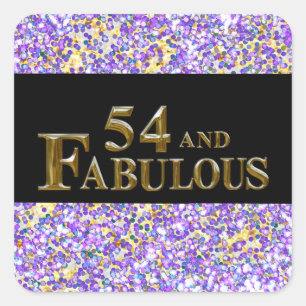 54th Birthday Square Sticker