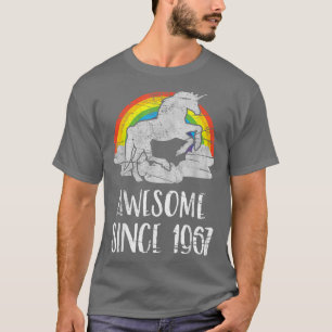 54th birthday, vintage unicorn, Awesome since 1967 T-Shirt