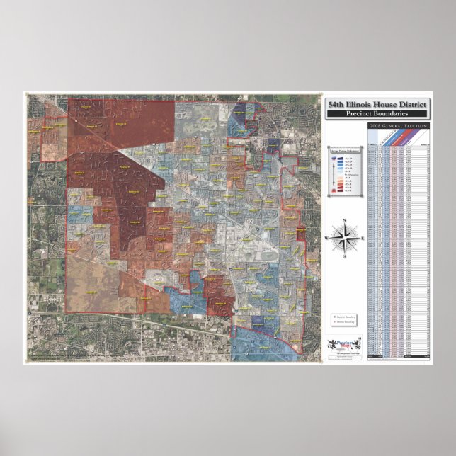 54th Illinois House District - 2008 General Poster (Front)