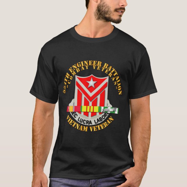 554th Engineer Battalion w VN SVC T-Shirt (Front)