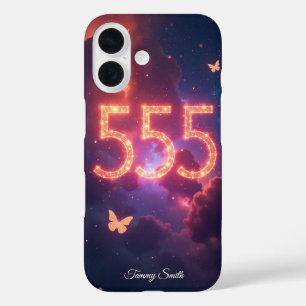 555 Angel Number Manifestation – Embrace Change iPhone 16 Case