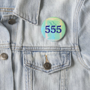 555 Angel Number Transformation Affirmation 6 Cm Round Badge