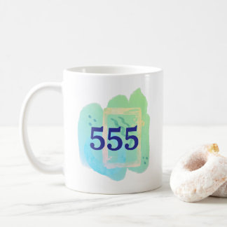 555 Angel Number Transformation Affirmation Coffee Mug