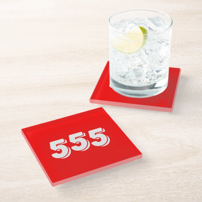 555 GLASS COASTER (Angled)