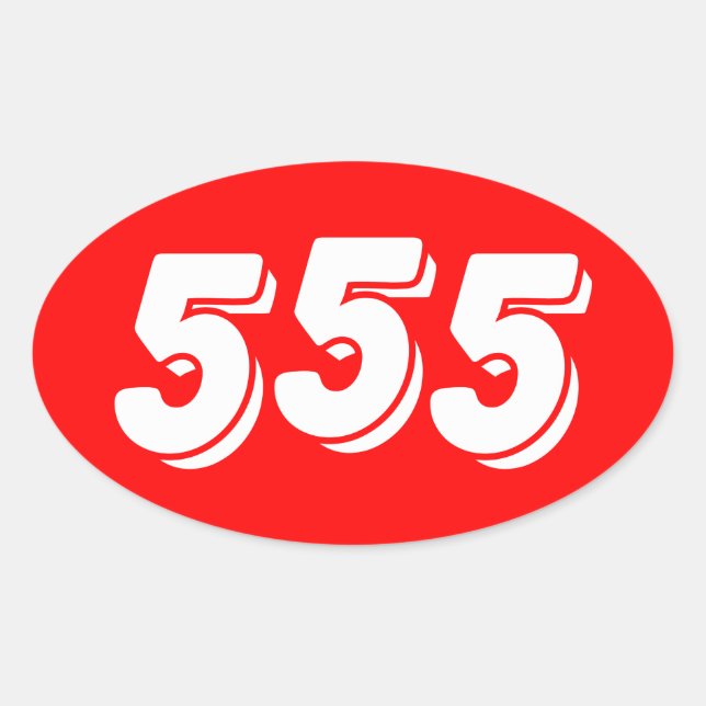 555 OVAL STICKER (Front)