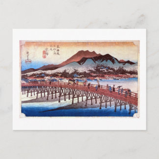 55. 三条大橋, 広重 POSTCARD