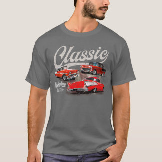 55 56 57 Chevys Bel airruckriFive Vintage Cars fri T-Shirt
