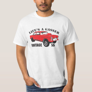 55 Chevy Gasser Hot Rod Rat Rod Drag Racer Vintage T-Shirt