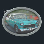55 CHEVY OVAL BELT BUCKLE<br><div class="desc">Two-tone 55 CHEVY Belt Buckle</div>