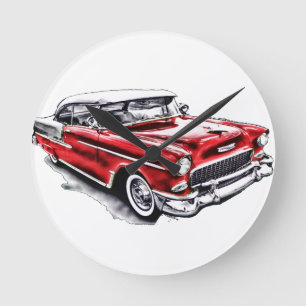 55 Chevy Round Clock
