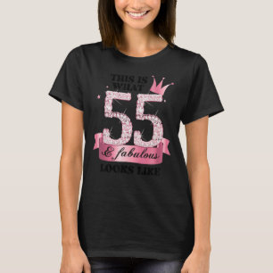 55 & Fabulous I Pink White Party Group Candid Phot T-Shirt