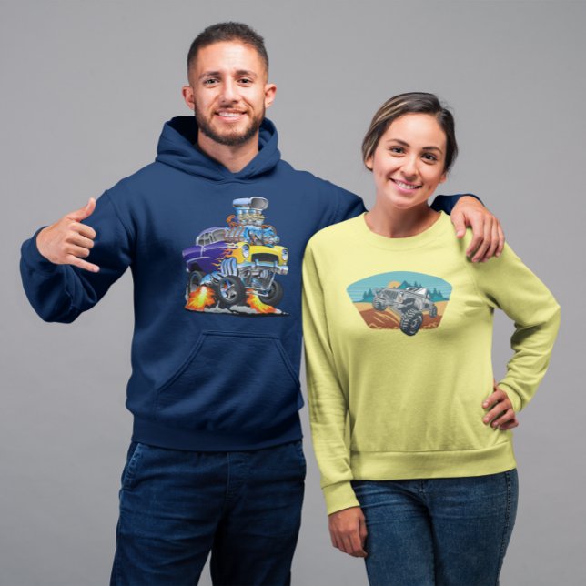 55 Funny Car Flaming Drag Track Beast  Hoodie (Creator Uploaded)