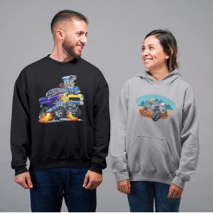 55 Funny Car Flaming Drag Track Beast  Sweatshirt