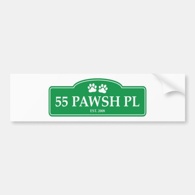 55 Pawsh Place Bumper Sticker (Front)
