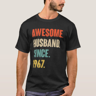 55 Wedding Aniversary Gift Him - Awesome Husband S T-Shirt