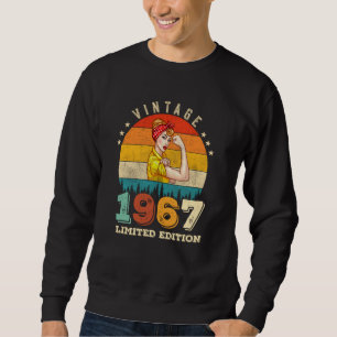 55 Year Old 1967 Vintage Women 55th Birthday Gift Sweatshirt