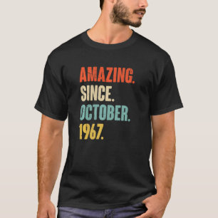 55 Year Old 55th Birthday Amazing Since October 1 T-Shirt