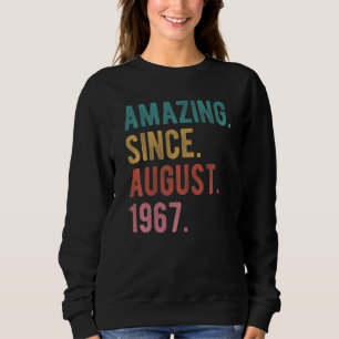 55 Year Old 55th Birthday Awesome Since August 19 Sweatshirt