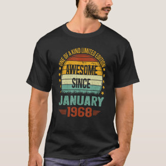 55 Year Old Awesome Since January 1968 55th Birt T-Shirt