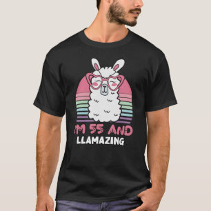 55 Year Old Bday Llamazing 55th Birthday Llama T-Shirt