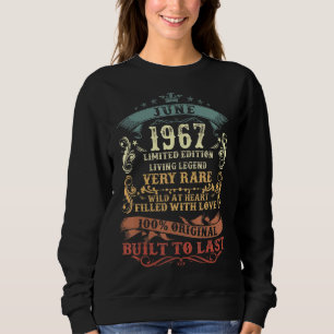 55 Year Old June 55th Birthday For Men Women Sweatshirt