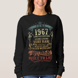 55 Year Old June 55th Birthday For Men Women Sweatshirt