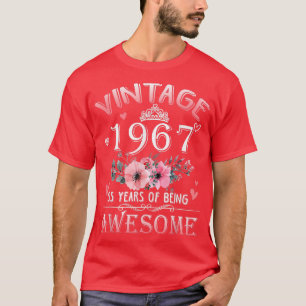 55 Year Old Made In Vintage 1967 55th Birthday Gif T-Shirt