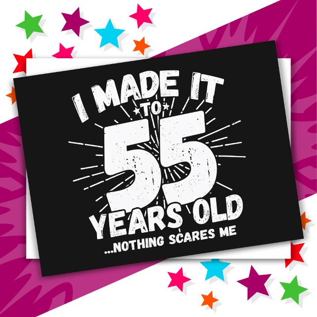 55 Year Old Sarcastic Meme Funny 55th Birthday Postcard (Creator Uploaded)