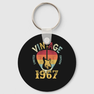 55 Years 1967 Guitar Pick 55th Birthday Guitarist Key Ring