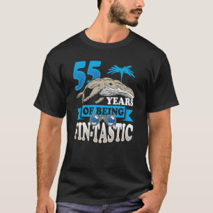 55 Years Fantastic Whale Watcher Birthday T-Shirt