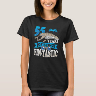 55 Years Fantastic Whale Watcher Birthday T-Shirt