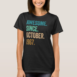 55 Years Old Awesome Since October 1967 55th Birth T-Shirt
